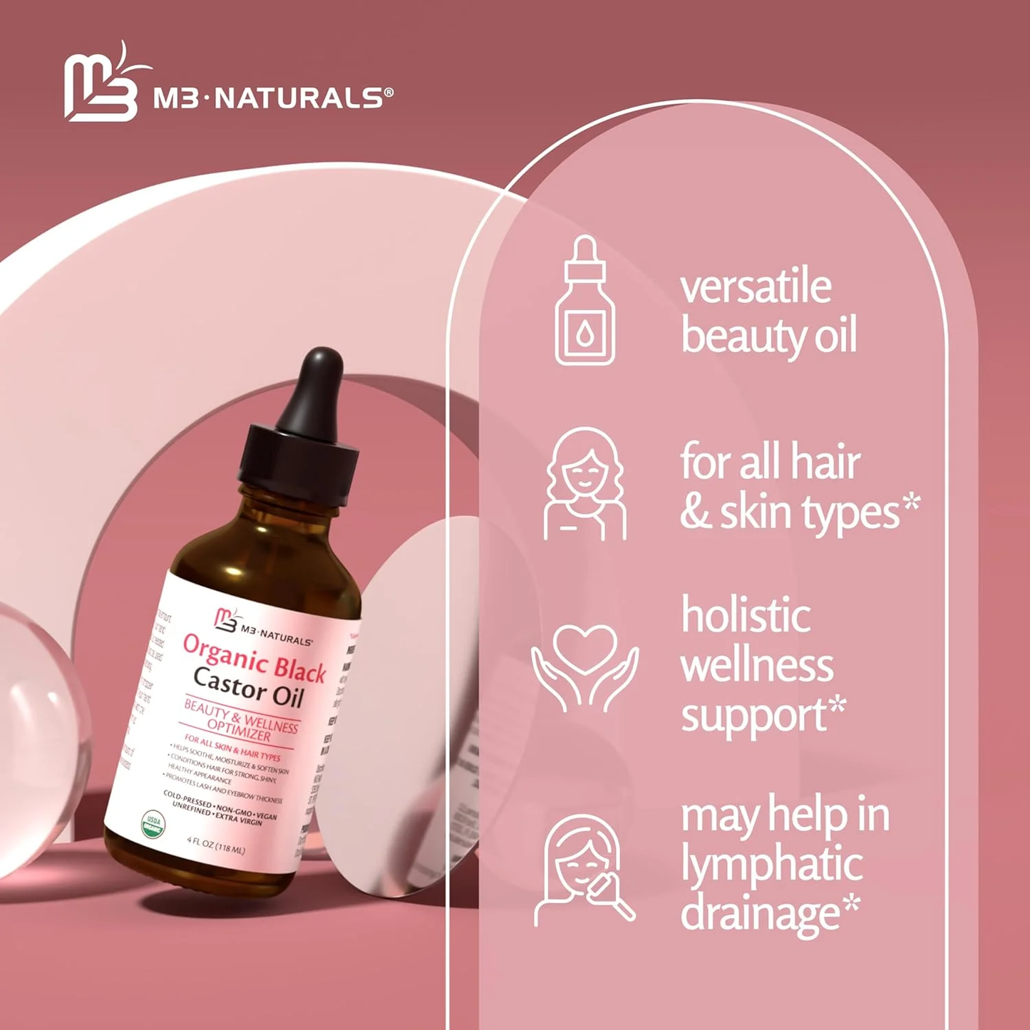 Black Ricino Oil para el Crecimiento Del Cabello